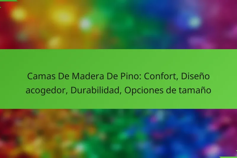 Camas De Madera De Pino: Confort, Diseño acogedor, Durabilidad, Opciones de tamaño