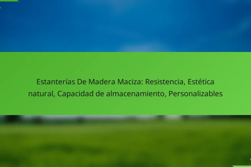 Estanterías De Madera Maciza: Resistencia, Estética natural, Capacidad de almacenamiento, Personalizables