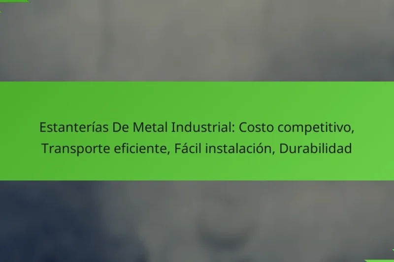 Estanterías De Metal Industrial: Costo competitivo, Transporte eficiente, Fácil instalación, Durabilidad